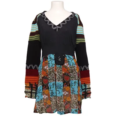 Kjole (Sort, Flerfarvet) fra Savage Culture Elastan, Viscose