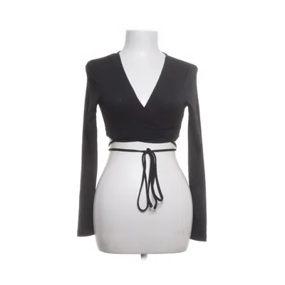 Crop top (Black) from Shein Polyester, Elastane