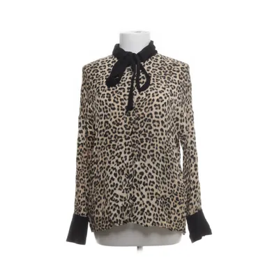 Pussy bow blouse (Black, Beige) from Zara Basic Collection Viscose