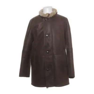 Shearling jas (Bruin) van Leder