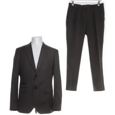 Suit (Brown) from Bläck Polyester, Wool, Viscose