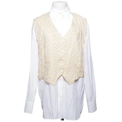 Skjorta (Vit, Beige) från Sinclair Polyester, Viskos