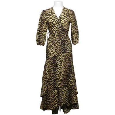 Wrap dress (Yellow, Black) from Ganni Cotton