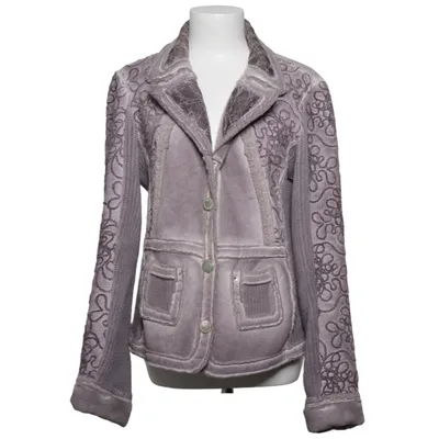 Veste en peau de mouton retournée (Violet) de Elisa Cavaletti Acrylique, Polyester
