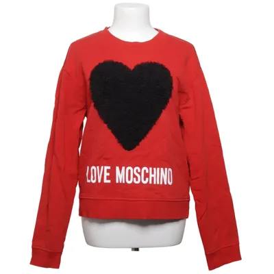 Collegetröja (Röd, Svart, Vit) från Love Moschino Bomull, Elastan