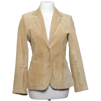 Läderkavaj (Beige) från Zoul Skinn, Polyester