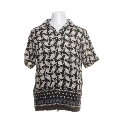 Short sleeve shirt (Black, Beige) from H&M Man Lyocell