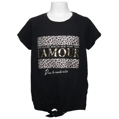 T-shirt (Black) from Red & Blue Cotton, Polyester