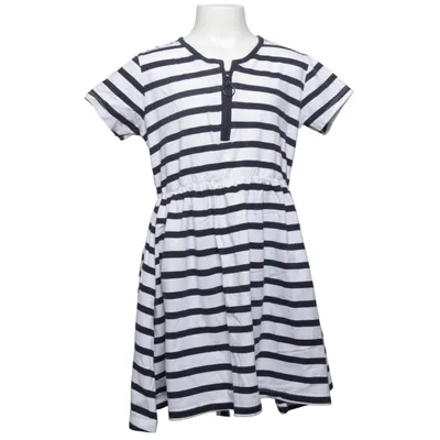 Kleid (Blau, Weiß) von Lemon Beret Elasthan, Bio-Baumwolle
