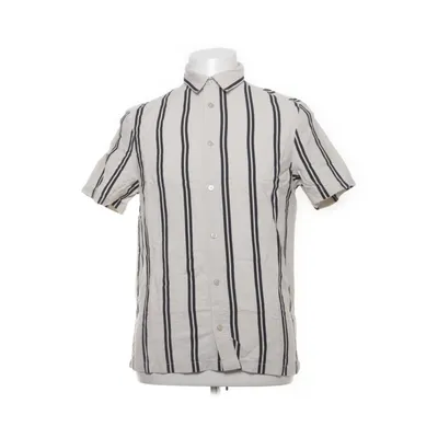 Kortärmad skjorta (Beige, Svart) från Bershka Polyamid, Viskos