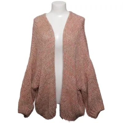 Strickjacke (Beige, Pink, Mehrfarbig) von New Collection Italy Acryl, Polyamid, Viskose, Wolle