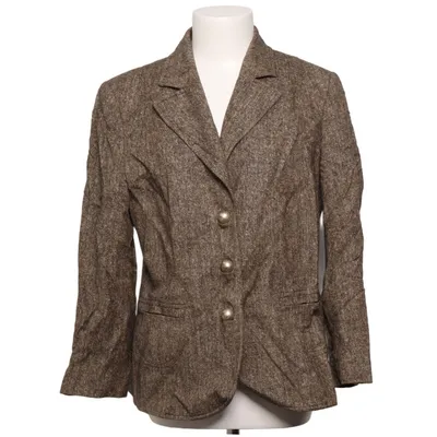 Blazer (Brun) fra Delmod Elastan, Polyester, Silke, Viscose, Uld
