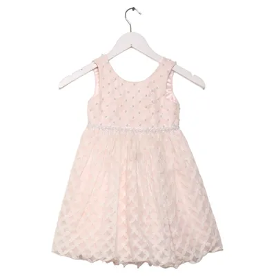 Robe de fille de fleur (Rose, Blanc) de Couture Princess Polyester