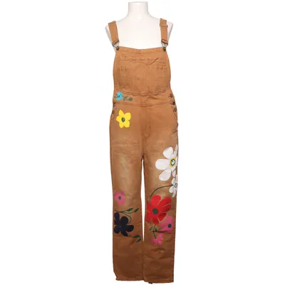 Dungarees (Brown, Multicolored) from Misslook Cotton, Polyester