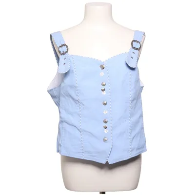 Dirndl blouse (Blauw) Katoen, Polyester, Viscose