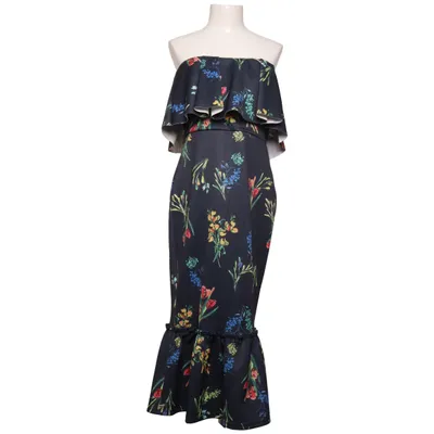 Maxi dress (Black, Multicolored) from True Violet Elastane, Polyester
