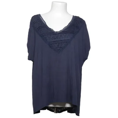 Top (Blue) from Dotted Blue Elastane, Polyamide, Viscose