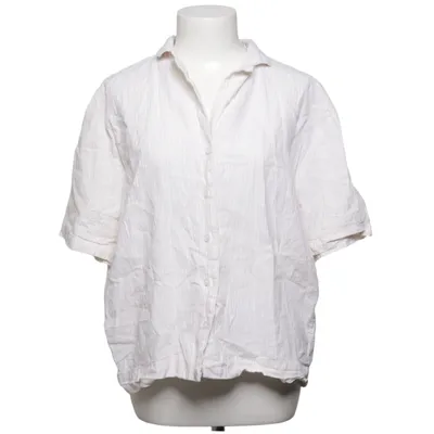 Short sleeve shirt (Beige, White) from Pure Friday Cotton, Linen