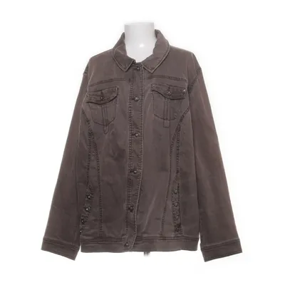 Jeansjacka (Brun) från Ulla Popken Bomull, Elastan