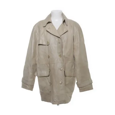 Leren jas (Beige) van Yorn Leer, Polyester