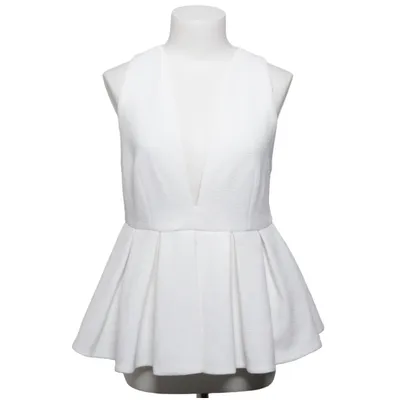 Peplum Top (Weiß) von River Island Elasthan, Polyester