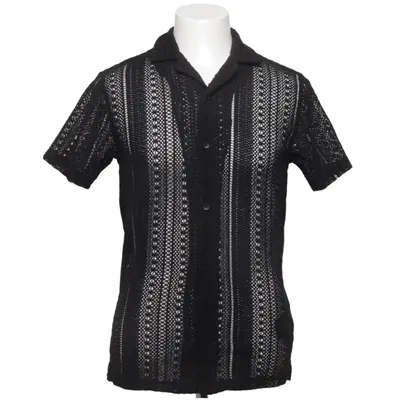 Kortärmad skjorta (Svart) från Lindbergh Bomull, Polyester