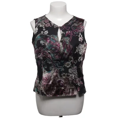 Peplum top (Black, Multicolored) from Kasper Polyester, Silk, Viscose