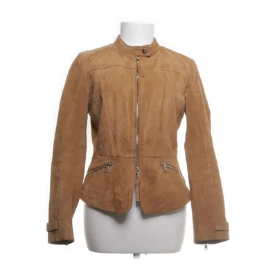 Læderjakke (Brun) fra Mango Læder, Polyester