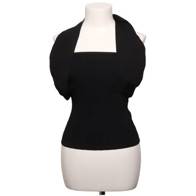 Neckholder Top (Schwarz) von Sandro Polyamid, Seide, Viskose