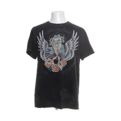 T-shirt (Zwart, Meerkleurig) van Shiroi Neko Katoen