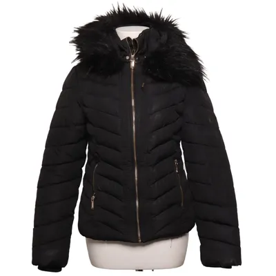 Winterjas (Zwart) van Roco Baroco Katoen, Imitatiebont, Polyester