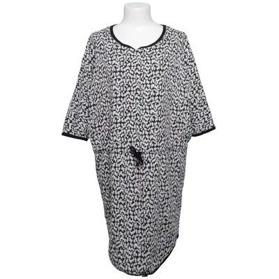 Jurk (Zwart, Wit) van One Two & Luxzuz Katoen, Elastaan, Polyamide, Polyester, Viscose