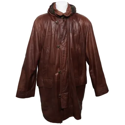 Manteau en cuir (Marron) de Engströms Cuir