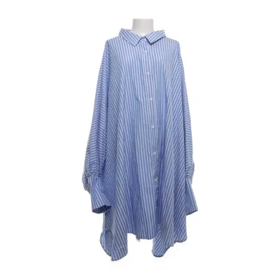 Jurk (Blauw, Wit) van Boohoo Katoen, Polyester