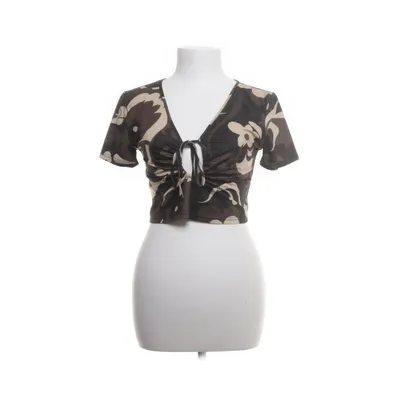 Crop top (Brun, Svart, Gul) från Barbara Kristoffersen by Rosemunde Elastan, Polyester