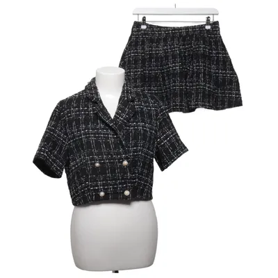 Dräkt (Svart, Vit) från Shein Elastan, Polyester
