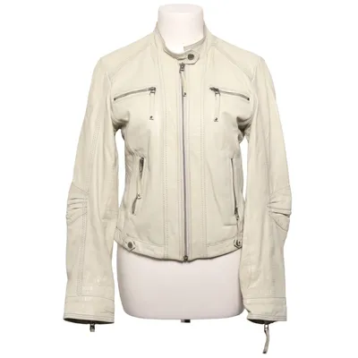 Läderjacka (Beige) från CKN of Scandinavia Skinn, Polyester