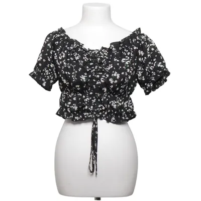 Crop top (Zwart, Meerkleurig) van Emery Rose Elastaan, Polyester