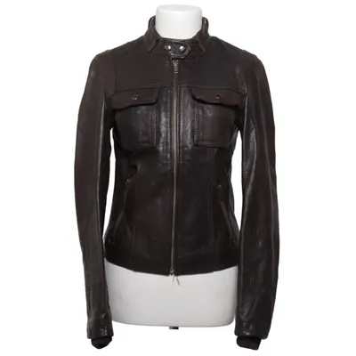 Leather jacket (Brown) from ONLY Limitless Leather, Polyester