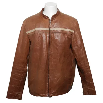 Läderjacka (Brun, Beige) från Aviatrix Skinn, Polyester