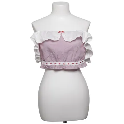 Crop top (Röd, Vit) från Frankies Bikinis Bomull, Elastan