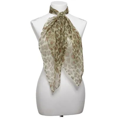 Châle (Beige, Vert) Soie