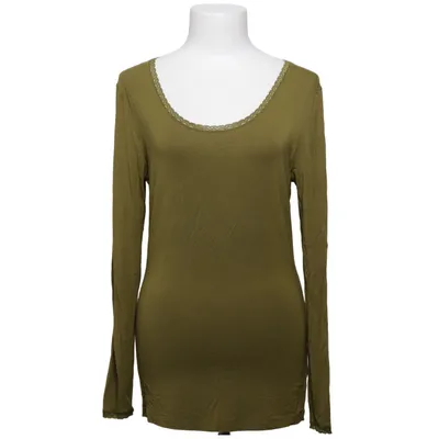 Langærmet t-shirt (Grøn) fra Basic by Noa Noa Elastan, Polyamid, Viscose