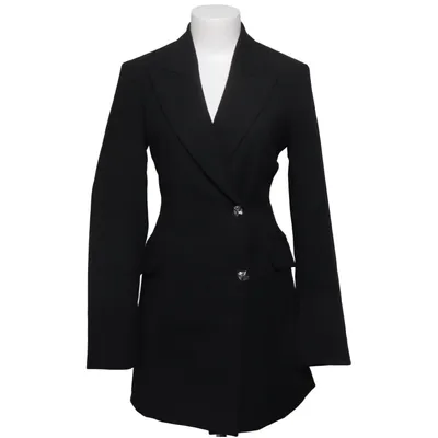 Coat (Black) from H&M Elastane, Polyester, Viscose