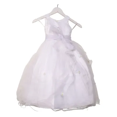 Robe de fille de fleur (Blanc) de Pampolina Polyester