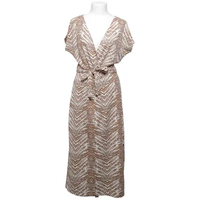 Maxi jurk (Beige, Wit) van Garcia Elastaan, Gerecycled polyester