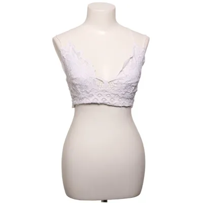 Crop Top (Weiß) Baumwolle, Elasthan, Nylon, Viskose