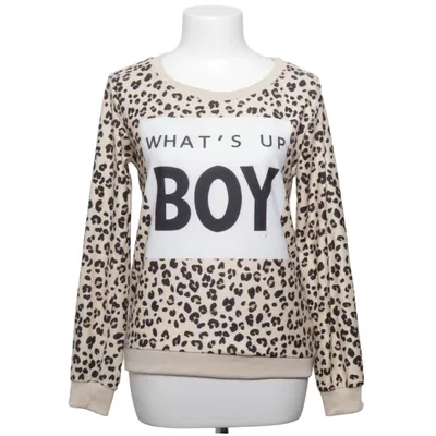 Sweatshirt (Beige, Zwart) van Red Queen Katoen, Polyester