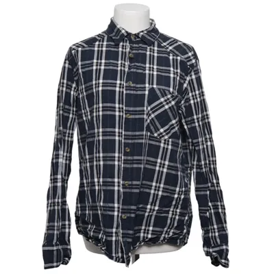 Chemise en flanelle (Bleu, Blanc) de BLWR Coton