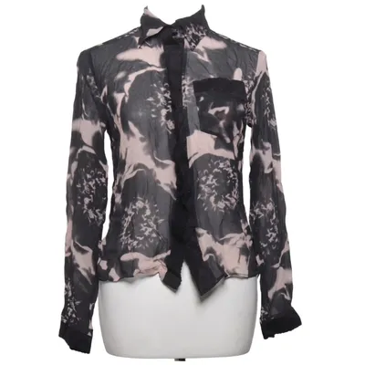 Blouse (Black, Purple) from Karl Lagerfeld for H&M Silk